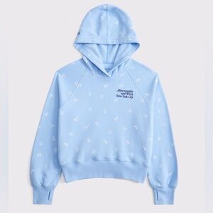 Abercrombie Kids- Blue Pattern Logo Popover Hoodie